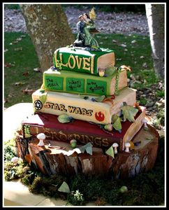 Books wedding cake by Jana*s Fun Cakes.