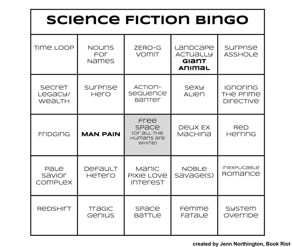 Bingo Card: Science Fiction