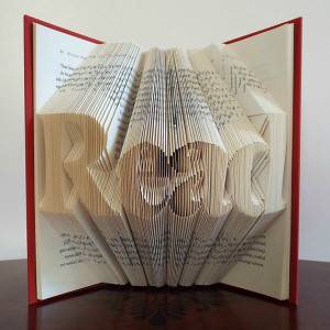 Folded book art from Origamie Folded Books Etsy shop