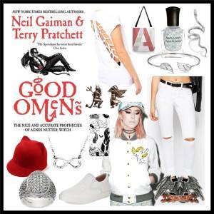 Good Omens by Terry Pratchett & Neil Gaiman (White Cover)