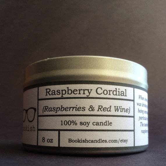 raspberry cordial candle