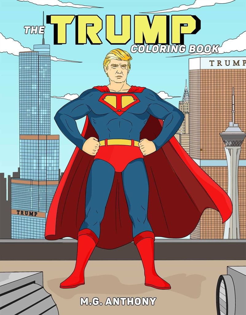 superhero donald trump coloring book