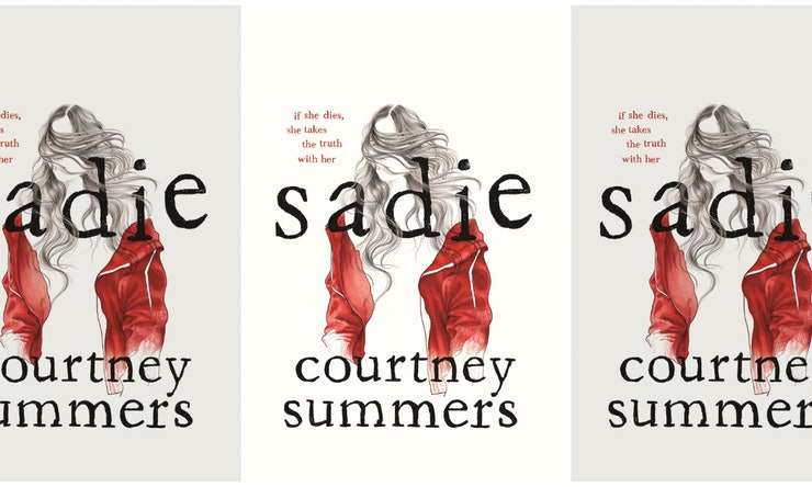sadie by courtney summers book cover three times in a row