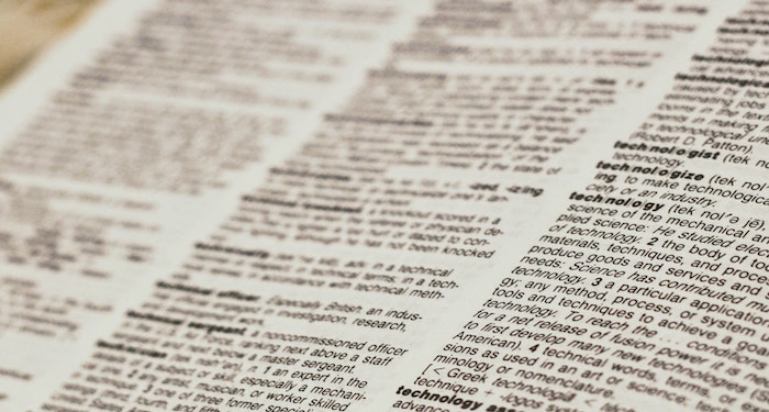 a photo of a page from a dictionary