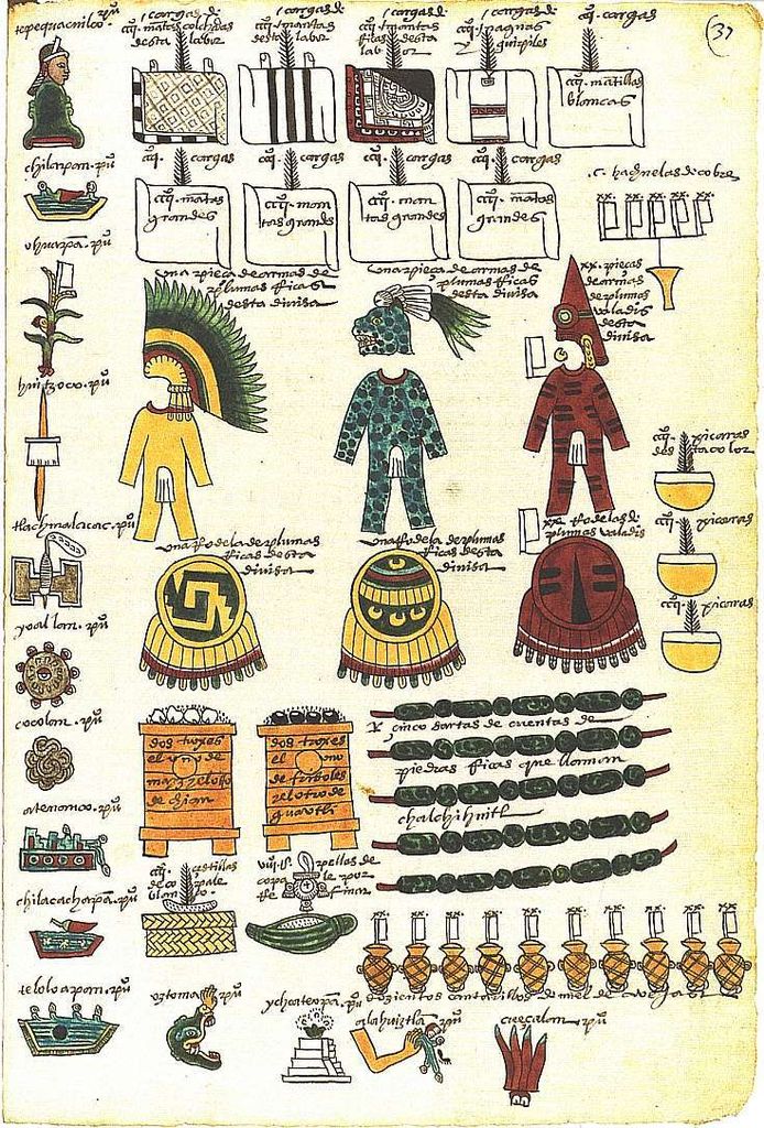 https://en.wikipedia.org/wiki/Codex#/media/File:Codex_Mendoza_folio_37r.jpg 