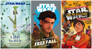 Image of three star wars books for kids