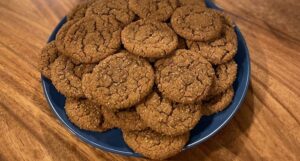 a photo of ginger cookies made from a Claire Saffitz recipe