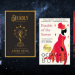 a collage of the book covers listed against a starry background
