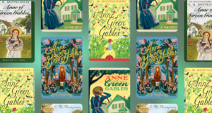 Collage of Book covers of ANNE OF GREEN GABLES by L.M Montgomery