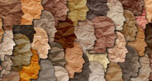 image of multiple human profiles in range of skin tones