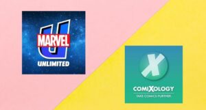comixology vs marvel unlimited logo images