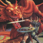a cropped version of the red box edition of the Dungeon Masters Rulebook