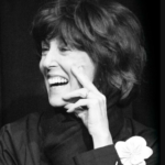 a cropped cover of She Made Me Laugh, featuring a black and white photo of Nora Ephron laughing