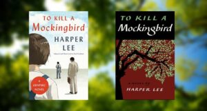 covers of the comic and original version of To Kill a Mockingbird