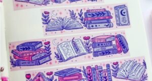 washi tape with books