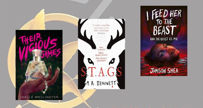 recent ya books like the hunger games cover collage
