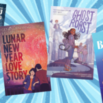 four staggered covers of comics, graphic novels,and manga that Book Riot staff and contributors read from January to March of 2024
