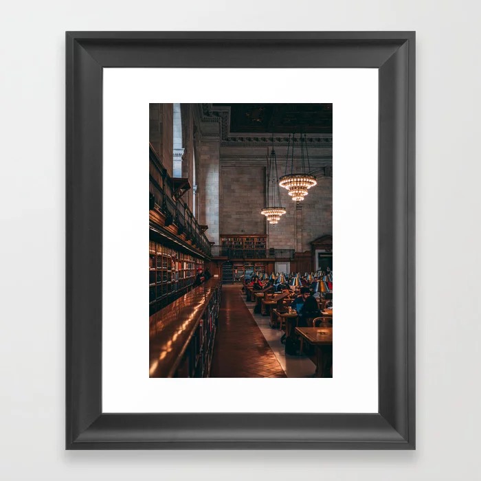 art print of the Rose Reading Room in the New York Public Library