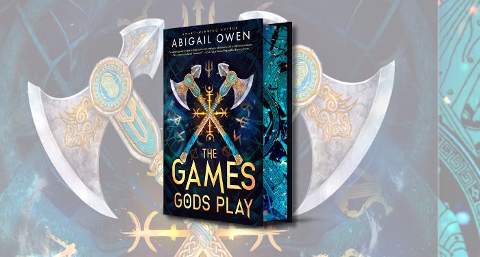 The Games Gods Play by Abigail Owen cover with larger semi-transparent cover in background