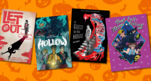 a collage of queer Halloween comics