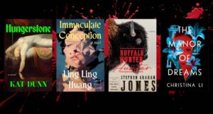 collage of upcoming horror books for 2025