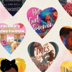 a collage of heart shaped excerpts from romance covers