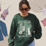 a collage of clothing and accessories about antisocial reading