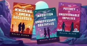 a collage of The Investigations of Mossa and Pleiti covers