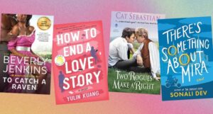 covers of four high-drama romances
