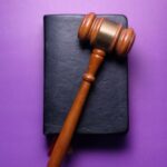 Image of a gavel on a book