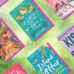 covers of six Latine romances set during the summer