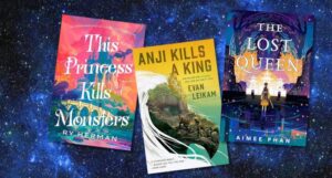 a collage of SFF book covers