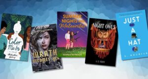 covers of five YA books y Jewish American authors