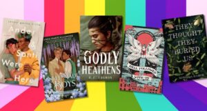 collage of recent trans and nonbinary ya books