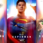 three Superman 2025 character posters