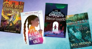 covers of four middle grade books by Latine authors