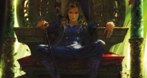 partial The Faithless, showing an illustration of a woman sitting on a throne