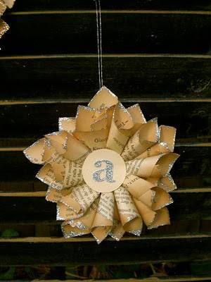 How to Make a Paper Star Ornament from Book Pages