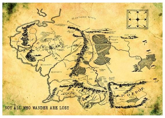 hobbit middle earth map