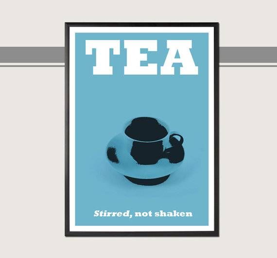 james bond tea poster