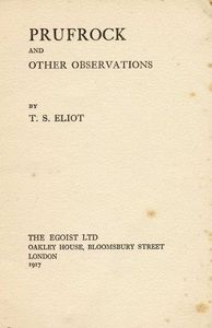 TS Eliot Prufrock