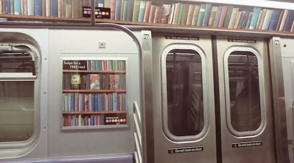 wide shot subway library