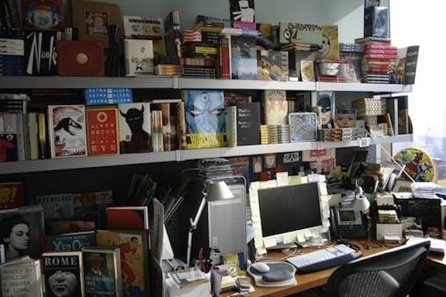 The office of book designer Chip Kidd