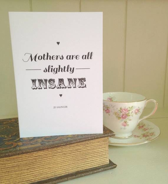 jd salinger mother's day card