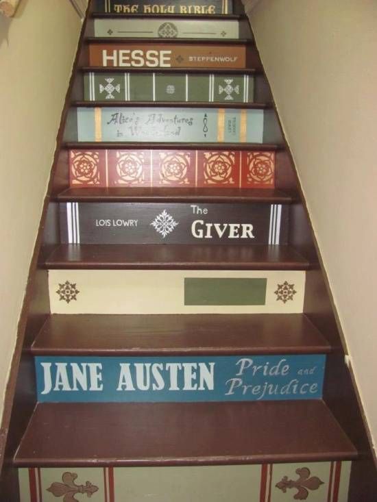 Staircase by Rachel Downs. Photo from Murals, Handpainting & Wall Decals