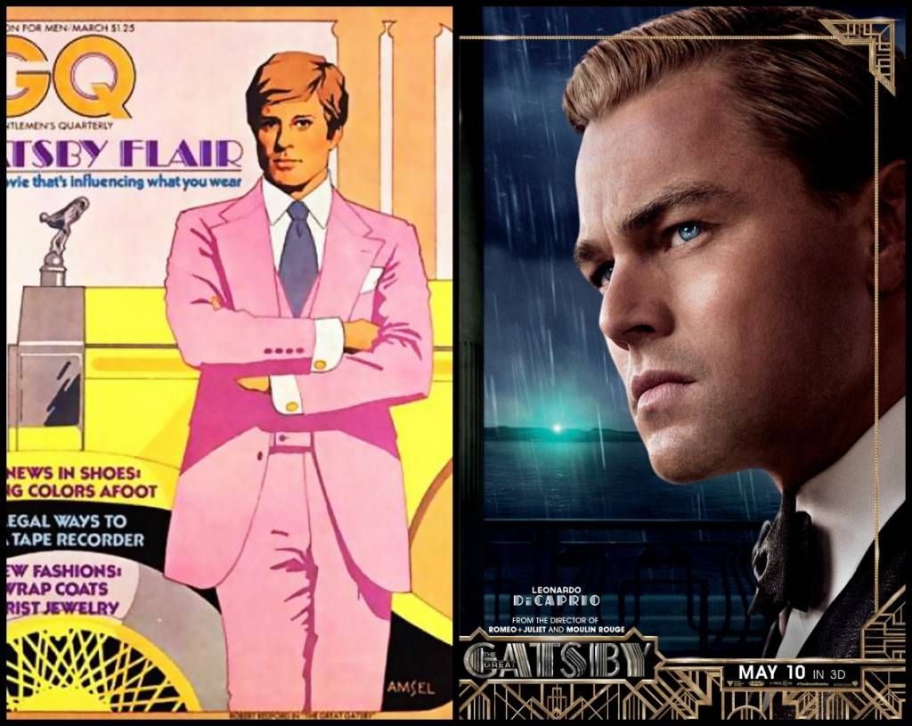 Robert Redford and Leonardo DiCaprio as Jay Gatsby