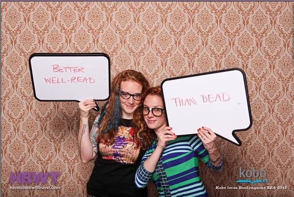 The Well-Readheads at the Bookrageous BEA Bash. Thanks Have Booth Will Travel!
