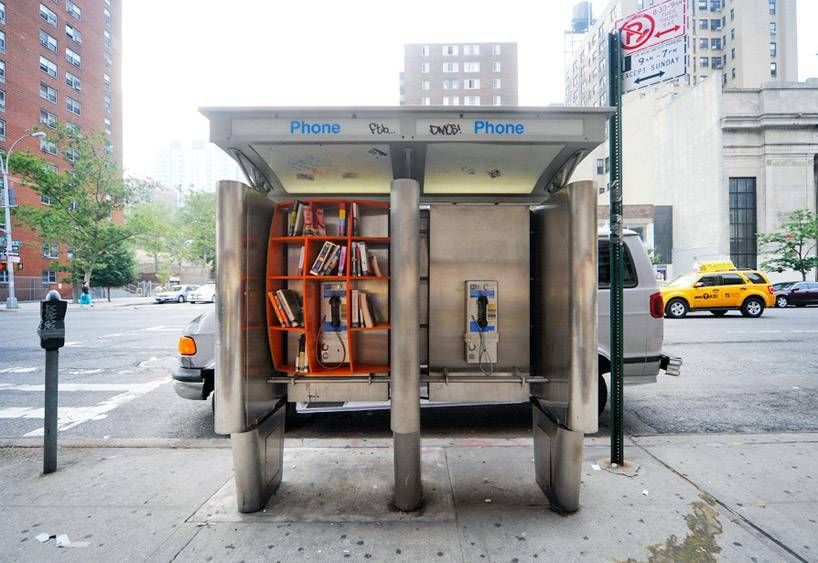 little free library nyc phonebooth