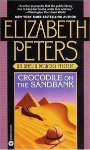 the cover of crocodile on the sandbank by elizabeth peters