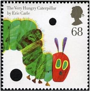 very hungry caterpillar stamp